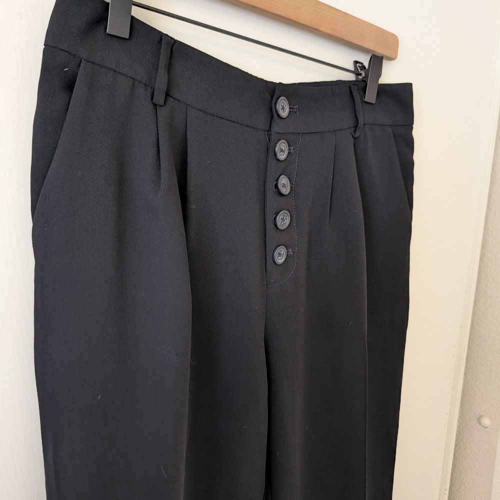 Anthropologie Womens 4 Black Dress Pants Classic Preppy Contemporary Academia - Picture 4 of 8